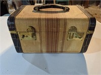 Vintage 1930's Striped Suitcase