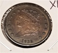 1835 Half Cent XF
