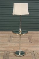 Twisted Glass & Mirrored Standing Floor Lamp
