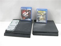 Two PS4 Consoles W/Tow Games See Info