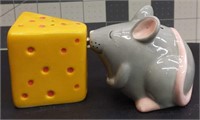 Magnetic Salt and pepper shakers  mouse and cheese