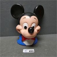 1970's Plastic Mickey Mouse Head Bank
