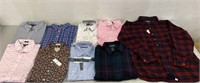 9 Men’s Button Up Shirts Size Large