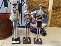 Set of 3 Nautical Figurines