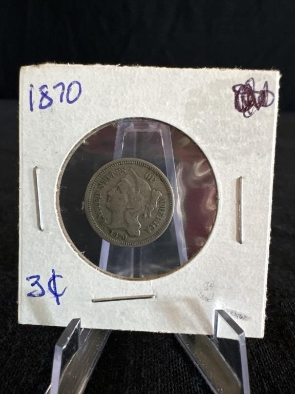 1870 Three Cent Coin