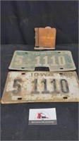 License plates & advertiser gauge