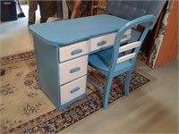 Painted Desk (20x40x30) with Matching Chair