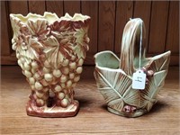 H- (2) Genuine McCoy Pottery Vases