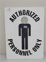 AUTHORIZED PERSONNEL ONLY PICTURE FRAME 11" X 15"
