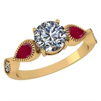Classic Style Yellow Gold Engagement Ring
