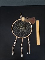 Hand Made Feather Leather Dream Catcher