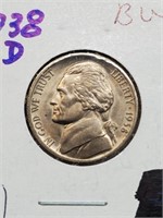 BU 1938-D Jefferson Nickel