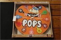 tootsie roll pops wooden clock (display)