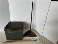 Wood Egg Crate, Tin Dust Pan, Washing Handle
