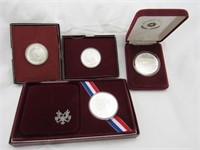4 silver commemorative coin lot