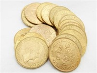 20 Gulden Netherlands Wilhelmina gold coins
