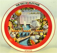 TWO COKE TRAYS.  THE 1982 WORLDS FAIR