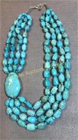 Large Turquoise Bead Necklace