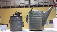 Galvanized steel watering can & gas can with lid