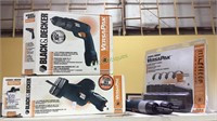 Black & Decker cordless drill, Saw, 2 smaller