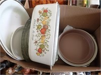 Corning Covered Casserole, Loaf Pan, Pie Plates,