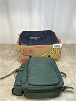 Backpacks, duffel bags and assorted hand bags.