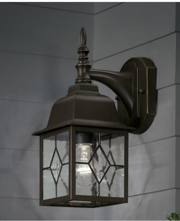 Bronze outdoor wall light