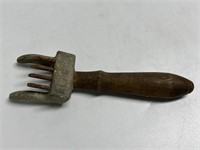 Antique Vintage Alaska Ice Chipping Tool wood