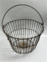 Vintage Wire Farm Egg Basket