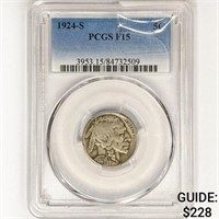 1924-S Buffalo Nickel PCGS F15