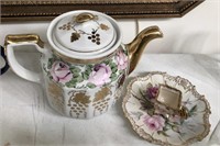 Limoges Teapot and Saucer with Mini Tea Cup