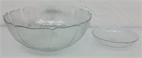 10" and 5" decorative glass bowls