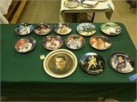 Lot Of Elvis Commemorative Plates And Video Discs