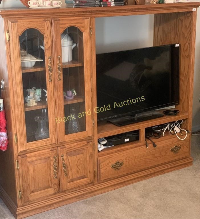 Large Oak Entertainment Center