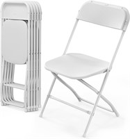 VINGLI 6 Pack White Plastic Folding Chair