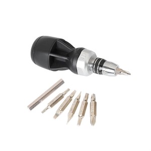 $13  12-in-1 Quick Load Ratchet Stubby Screwdriver