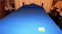 Blue blanket, one corner rounded 53x93