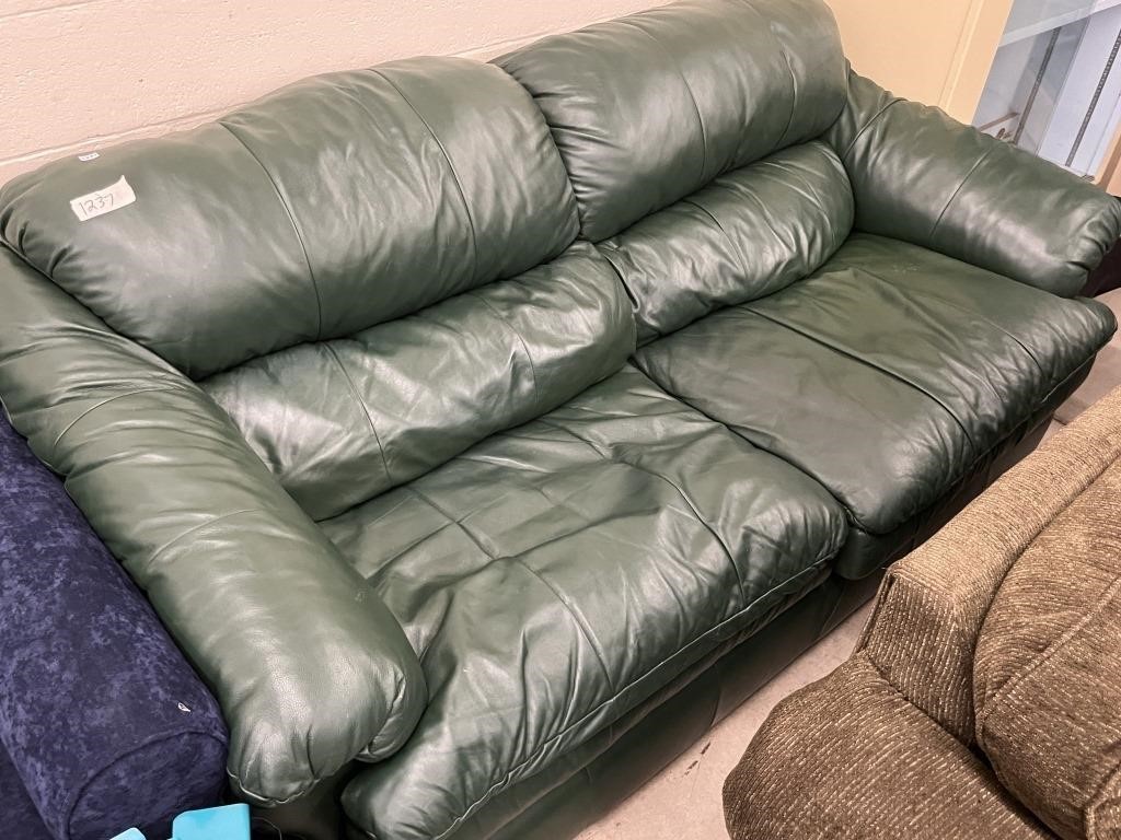 Green Leather Sofa