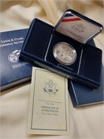 Lewis and Clark commemorative silver dollar