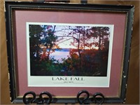 Signed Greg Batte Lake Fall Framed Photo Print
