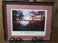 Signed Greg Batte Lake Fall Framed Photo Print