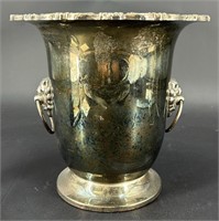 Antique Silver Lion Head Champagne Ice Bucket