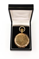 Ladies A.W.C. Waltham Ornate 18k Gold Pocket Watch