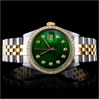 Rolex YG/SS DateJust Diamond 36MM Watch