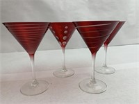 For red martini glasses