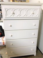 5 drawer white dresser