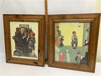 Two framed Norman Rockwell prints