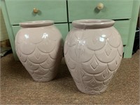 Pair of large pink Pottery vases