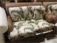 Wicker love seat & chair