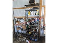 2 Shelves w/ Contents, Garage Supply